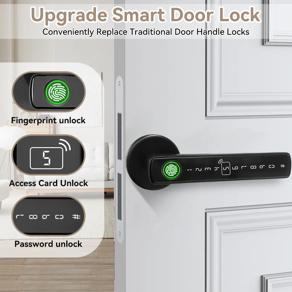 Tuya Smart Door Lock Fingerprint Recognition lock Smart Life Control Home Accessories Smart Home Automation Security Protection