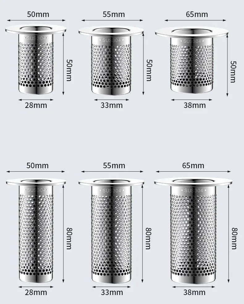 Floor Drain Filter Mesh Anti-Clogging Sink Strainer Food Hair Stopper With Handle Anti-Pest Sealing Cover Shower Leak Net