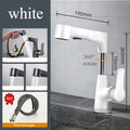 Basin Faucet Bathroom Pull Out Lift Mixer Tap Hot & Cold Water 360° Lift Up and Down Bathroom Sink Faucet
