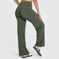 Straight Leg Yoga Pants Soft Butter Fabric Women Clothes Middle Waist Gym Pants Leggings Fitness Pilates Running Sports Trousers
