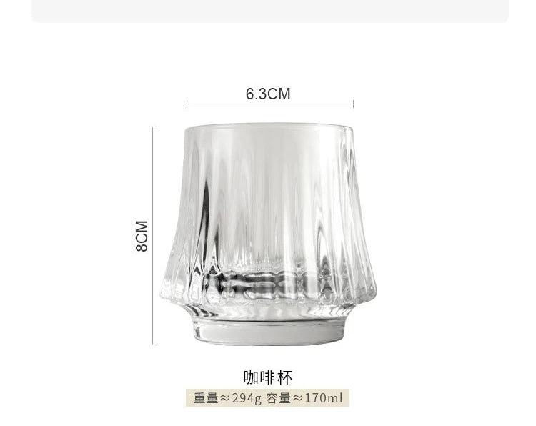 Japanese Style Glass Coffee Cup Transparent Whiskey Water Cup Creative Wine Beer Cocktail Cups Drinkware Glasses 2025 New