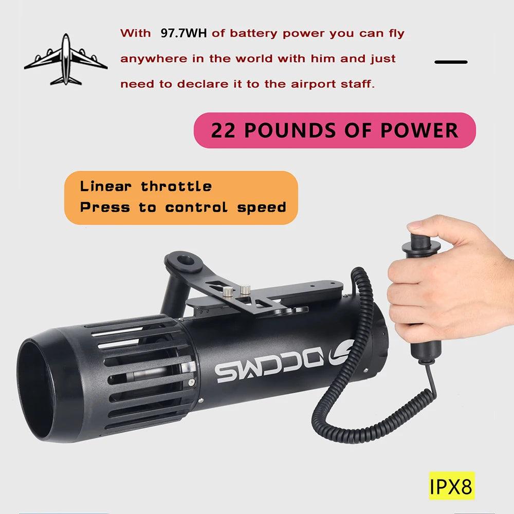 DCCMS Electric Underwater Scooter Dive Equipment Sea Scooter SUP Motor Paddleboard Motor for Diving And Water Sports
