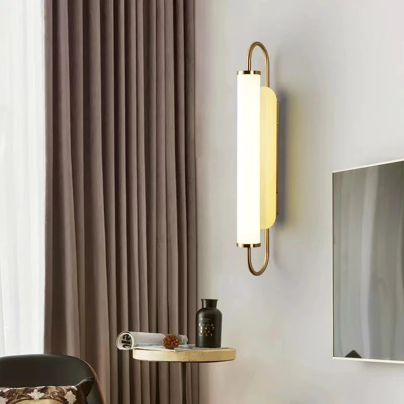 LED Modern Wall Lamps Nordic Simple Living Dining Room Bedroom Wall Light White Acrylic Indoor Home Decor Stairs Lights 90V-260V