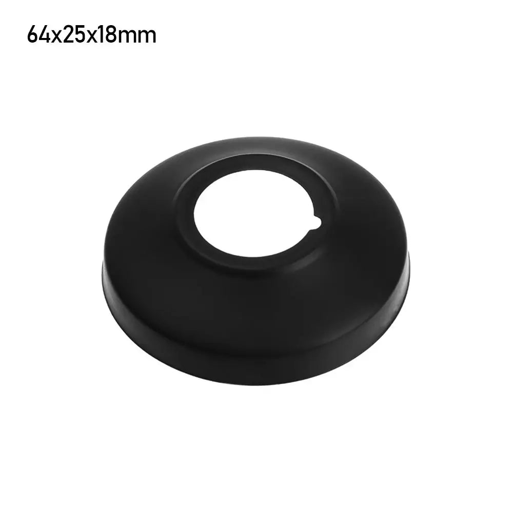 1Pcs Black Shower Faucet Decorative Cover Chrome Finish Stainless Steel Water Pipe Wall Covers Bathroom Accessories