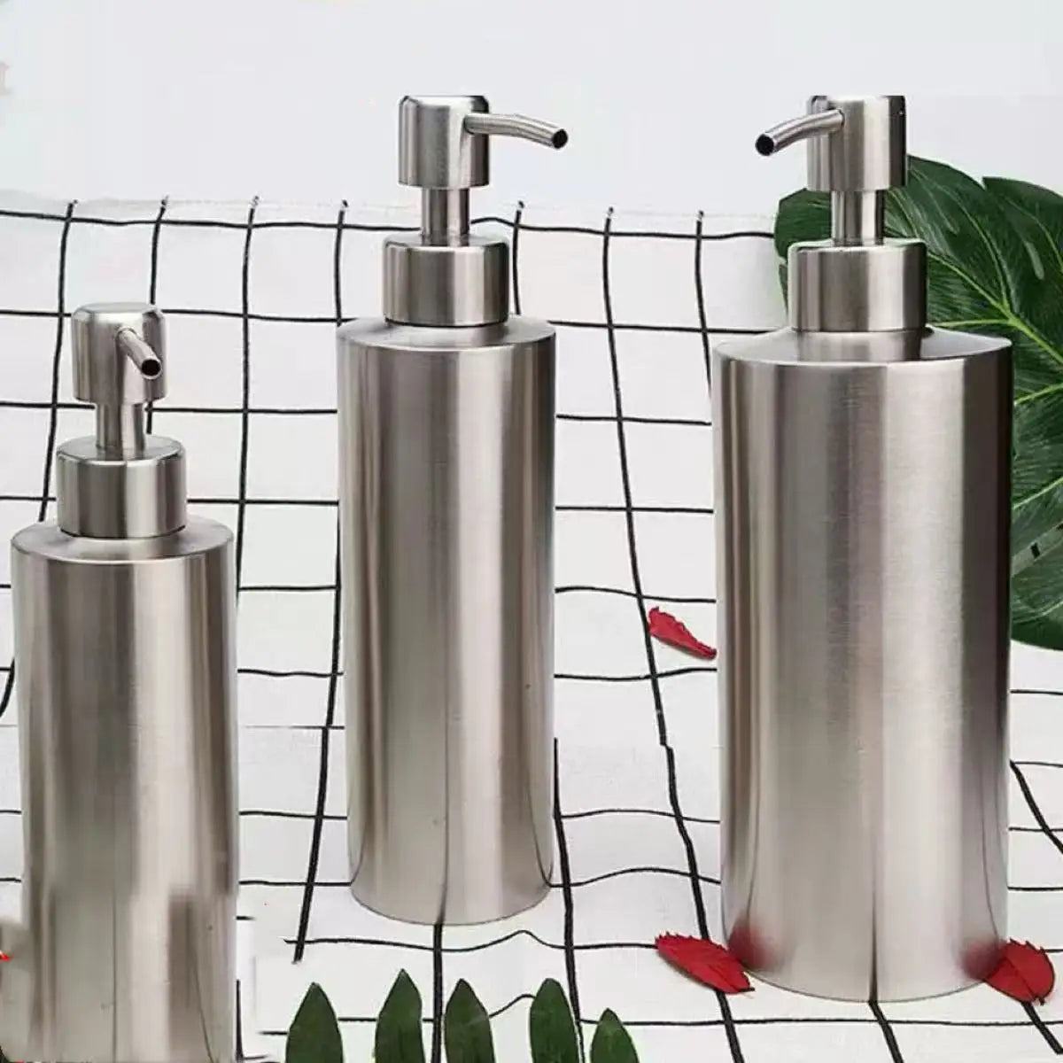 Liquid soap dispenser bottle gel bottle 304 stainless steel Lotion Pump Hand Soap Kitchen Bathroom Dispenser 250ml/350ml/550ml