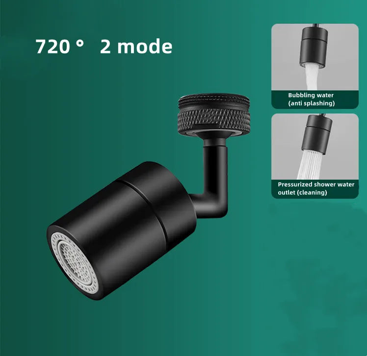 stainless steel 720°Rotation Faucet extender Universal Splash-proof Saving Faucet Sprayer Head Bathroom kitchen Extender Adapter