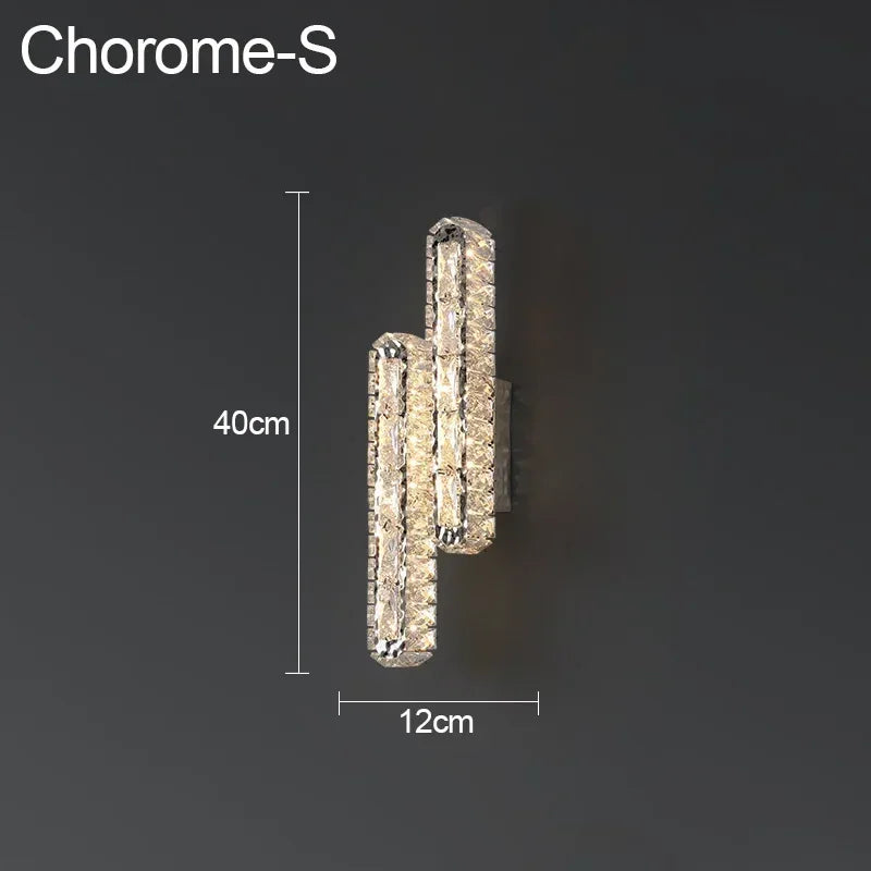Luxury Modern LED Crystal Remote Control Wall Lamps for Living Room Bedroom Decoration Indoor Lights Fixtures Home Wall Decor