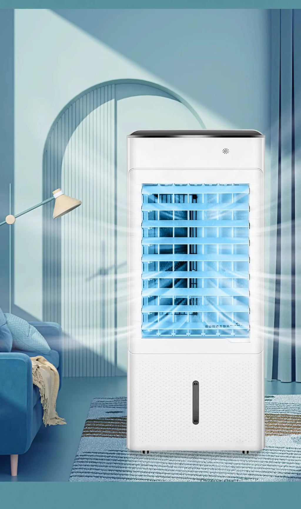 Air conditioning fan dual-purpose household cooling fan small office electric fan movable portable air conditioner