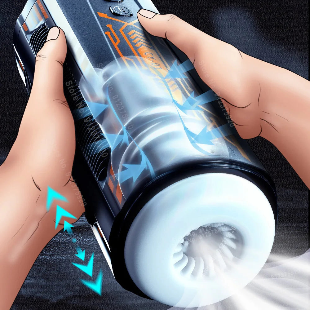 Automatic Telescopic Male Masturbator Cup Sucking Vibrating Masturbation Machine Vagina Pusssy Blowjob Sex Toys for Men Goods 18