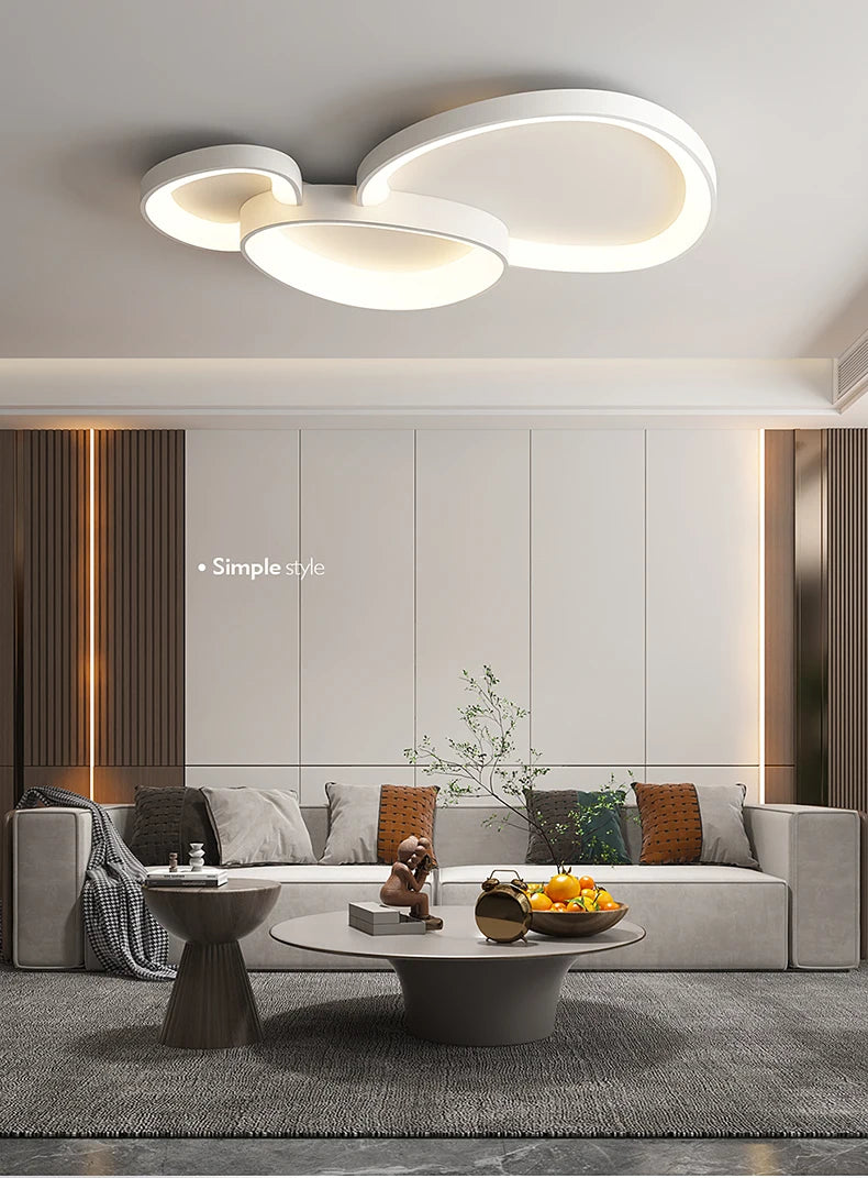 Modern Round LED Ceiling Light with Adjustable Brightness for Living Room Bedroom Dining Room Home Decor Lusters Luminaires