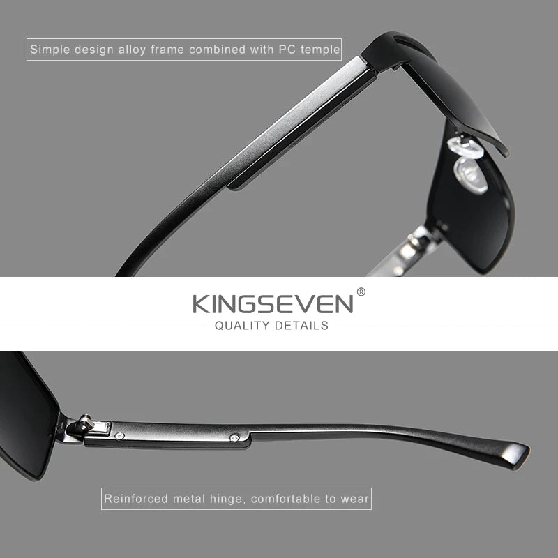 KINGSEVEN New Photochromic Sunglasses Men Chameleon Polarized Pilot Sun Glasses Driving Square Eyewear Men's Sun Glasses Male