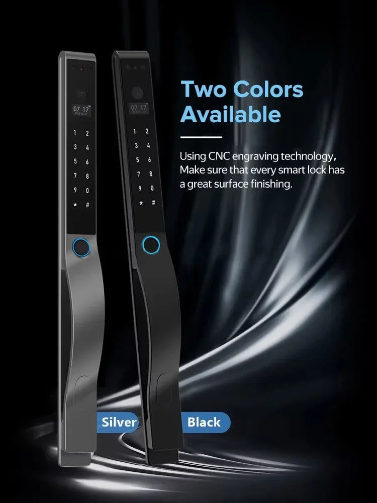 SZJN 3D Face Recognition Tuya Wifi Digital Electronic Broken Bridge Aluminum Lock Waterpoof Fingerprint Password Card Key Unlock