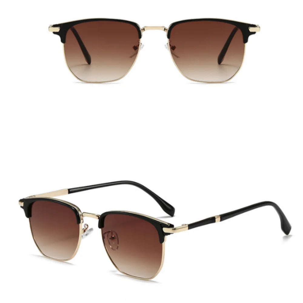 Sun Glasses Elegant Uv400 Eyewear Vintage Half Frame Sunglasses  Fashion Sunglasses For Travel Driving Outdoor