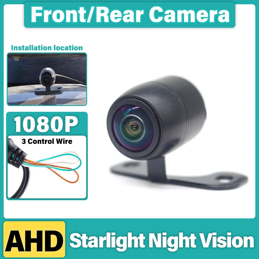 Car Reverse Camera AHD Night Vision Wide Angle Rear View Parking Camera Waterproof CCD LED Universal Backup Monitor Color Image