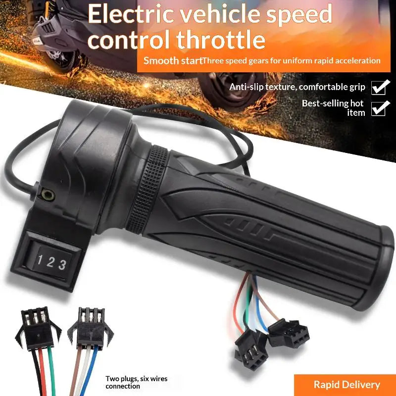 @*Scooter Electric Bike Handlebar with 3-Speed Grip for Smooth and Responsive Control
