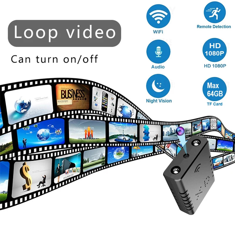 1080P HD Mini Camera XD Wireless Small Camcorders Portable Mini Cam Intelligent Infrared Night Vision Security Camer