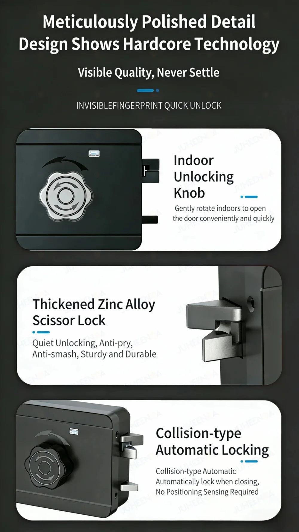 Waterproof 3D Face Recognition Outdoor Gate Fingerprint Lock Tuya WiFI App Passcode Rfid Card Keyless Electronic Smart Door Lock