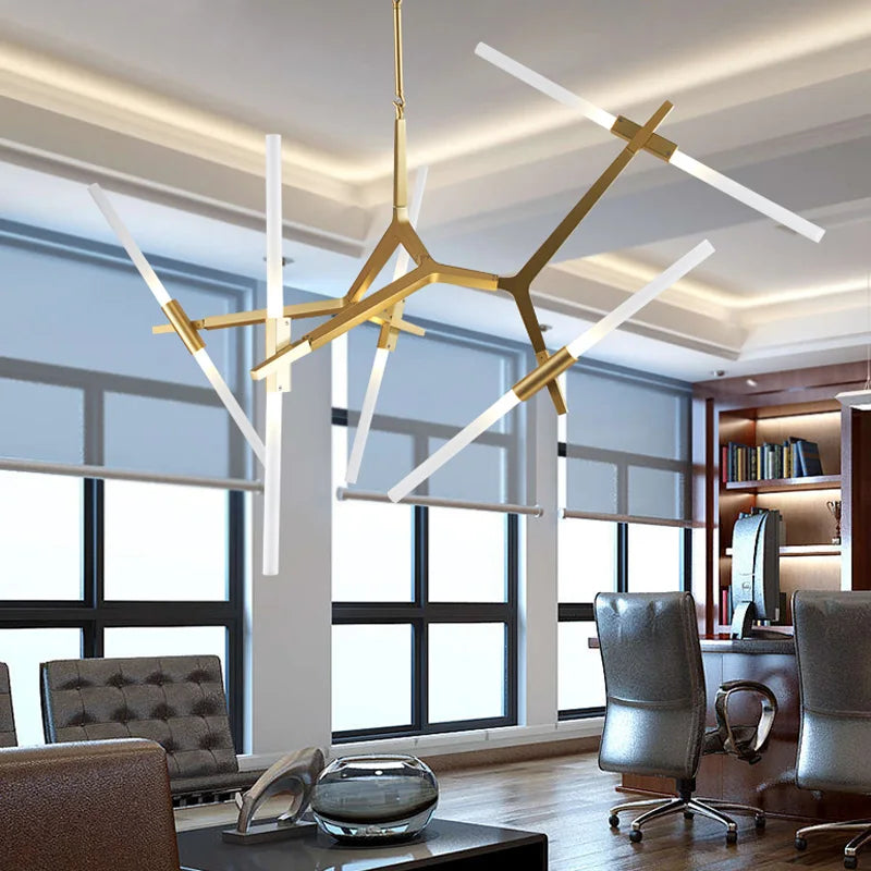 Skyline Linear Wall Lamp Strip Family Decoration Black White Steel Bar Villa Aisle DIY Length LED Ceiling Light Cutting Sconce