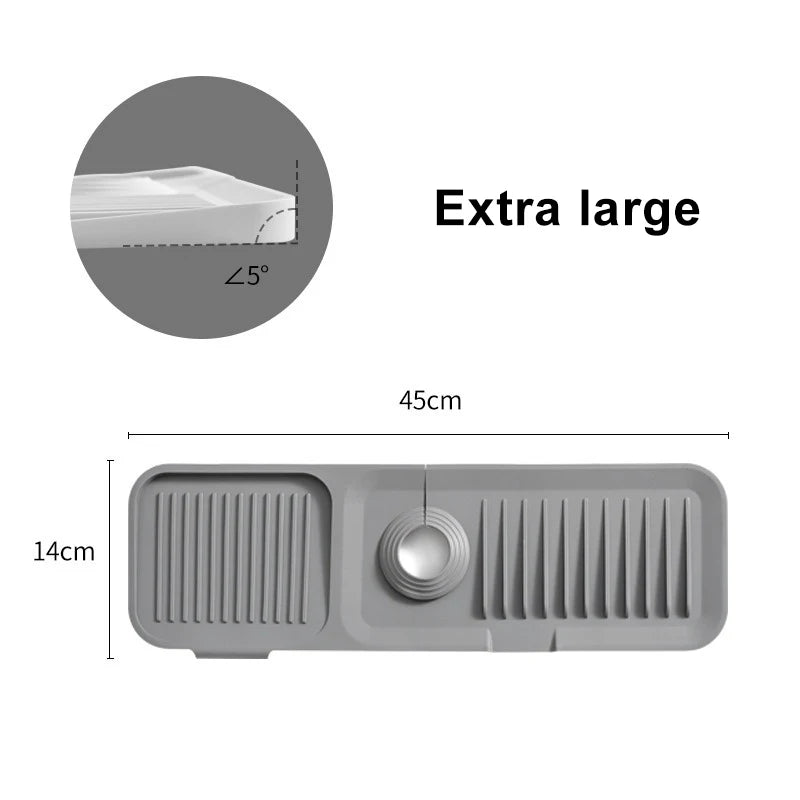 Kitchen Silicone Sink Faucet Splash Pad Splash Catcher Countertop Protector Mat Draining Pad Drainage Drying Pad Kitchen Gadgets