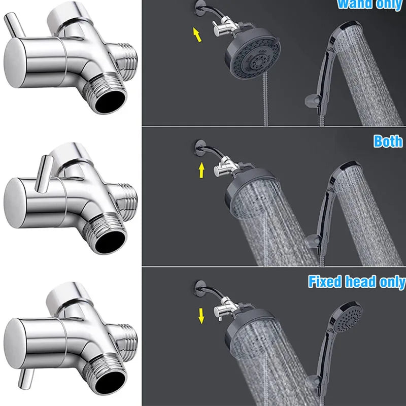 1pcs Shower Diverter Valve Bathroom Faucet Switch Valve Shower Tap Connector Splitter Water Diverter Valve Bathroom Accessorie