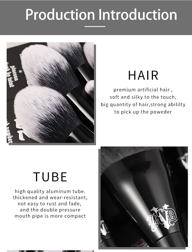 Kat Von D  Makeup Brush Set & Kit Foundation Blush Highlight Concealer Powder Sculpting Eyeshadow Brush KVD Brand Makeup Brush