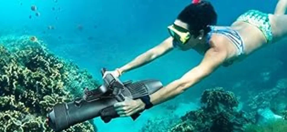 Camolech Electric Underwater Scooter 500W 40M Free Diving Snorkeling Sea Scooter Brushless Motor 60mins
