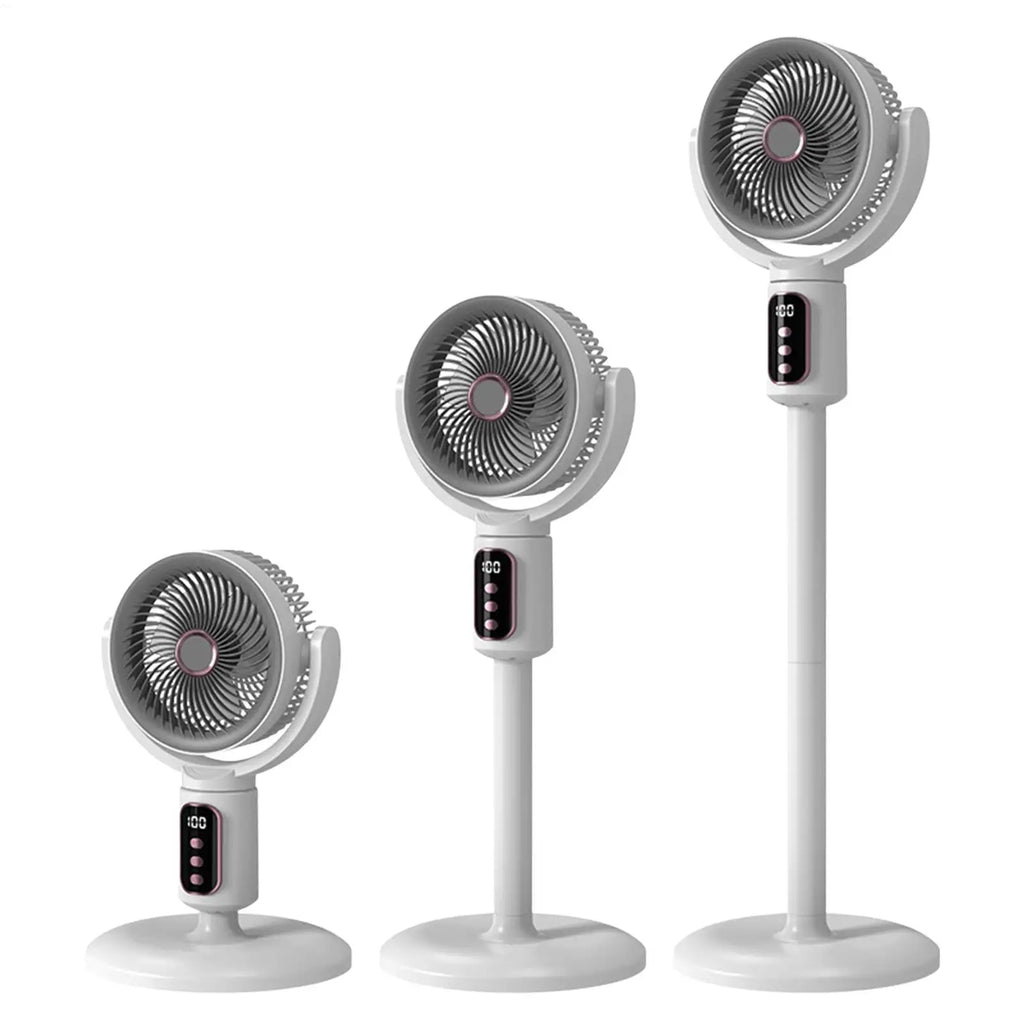 Air Circulation Fan Rechargeable Oscillating Fan Five Gear Adjustment Stand Fan Adjustable Height Household Air Circulation Fan
