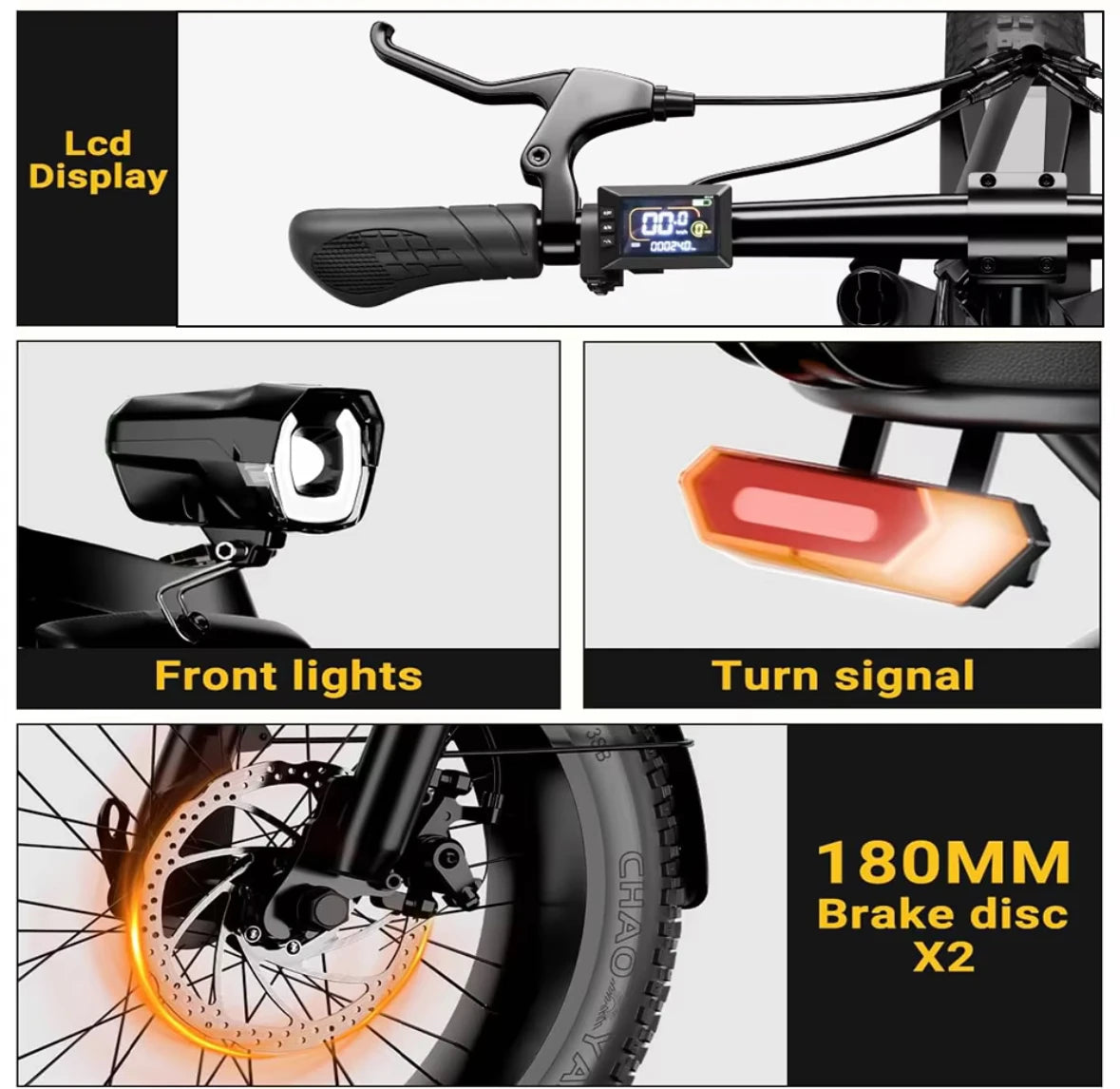 20-inch foldable parent-child riding E-BIKE. 48V13AH removable battery electric scooter, 1000W brushless motor electric bicycle