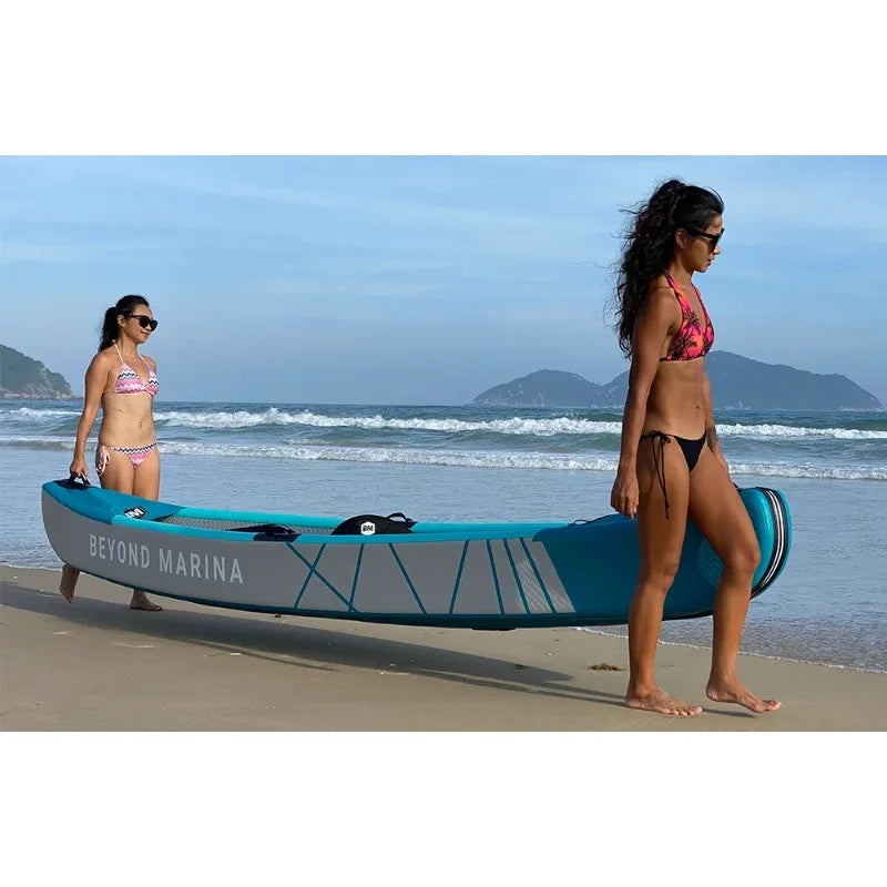 Inflatable Kayak 465CM Inflatable 3 Person Fishing Paddle Boat ,0.6mm PVC 8CM Drop Stitch 3 Chambers Ship for Ocean Lake Sea