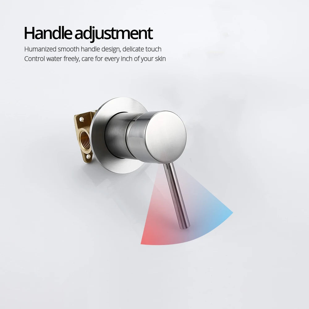Handheld Bathroom Shower System Brushed Gold Hot And Cold Water Bathtub Mixer Single Handle & Shower Holder Separately Tap Set