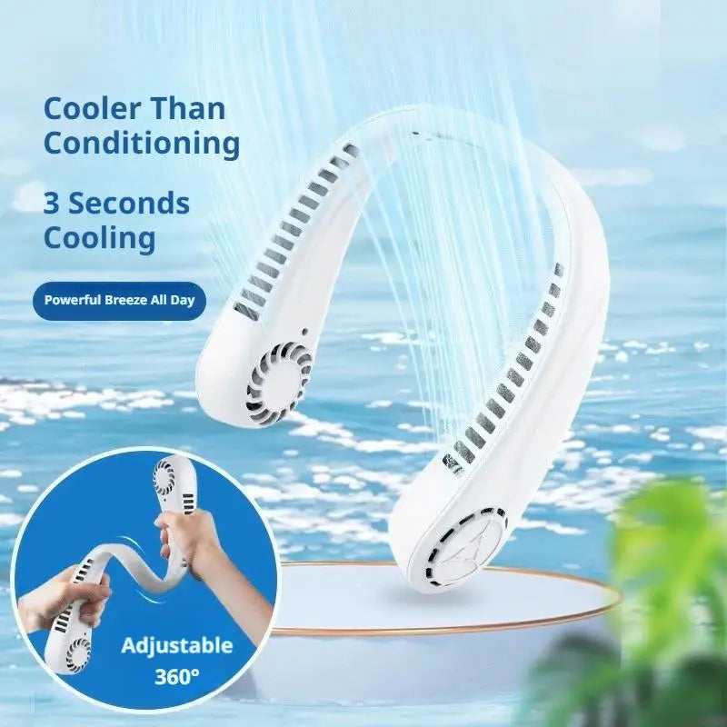 Hanging Neck Fan For Outdoor Portable Cooling Lazy Person Mini Hanging Neck Small Fan Bladeless Small Fan