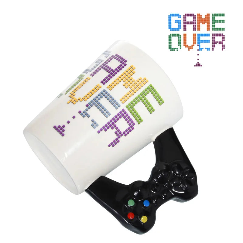 400ml Creative Game Handle Ceramic Cup Tea Mug Coffee Cup Creative Personalized American Cups Fashion Birthday Gift