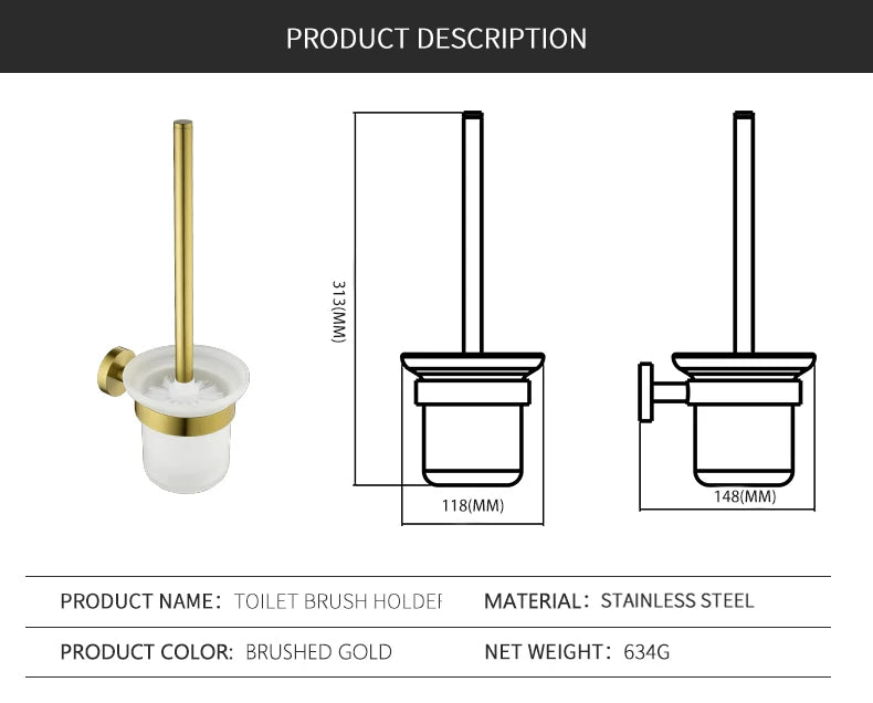 Bathroom Accessories Towel Rack Shelf Paper Holder Stainless Steel Toilet Brush Holder Hand Towel Ring Robe Hook Hanger Chrome