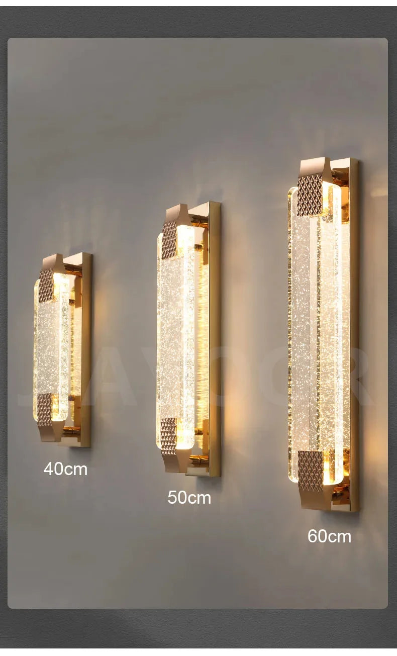 Luxury Wall Lamp Modern Gold Black LED Lamp TV Background Light Bedroom Bedside Living Room Decoration Indoor Light Bedside Lamp