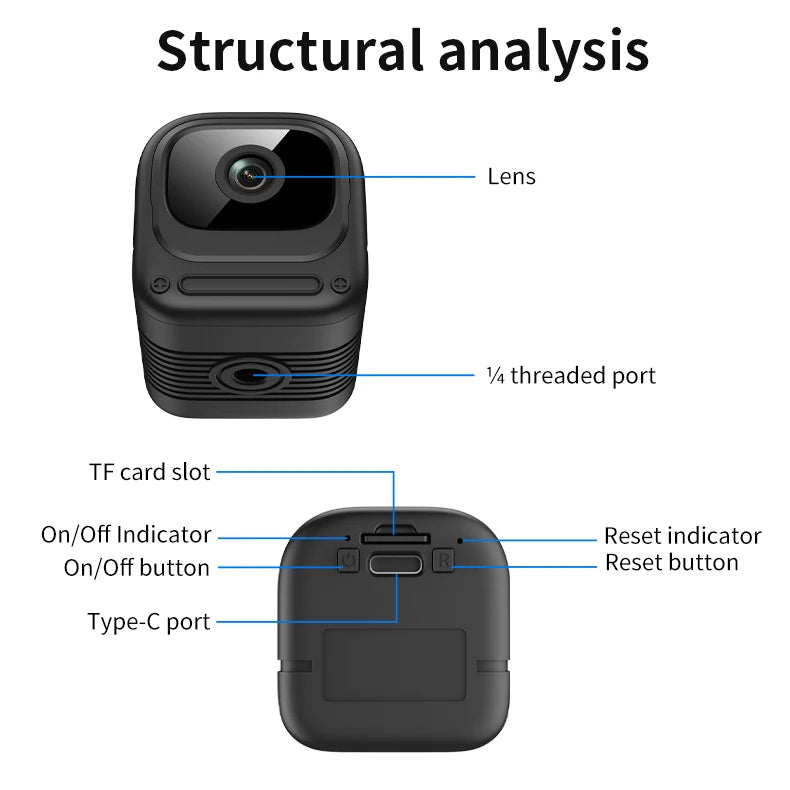 Mini Security Camera Pro Full HD WiFi Surveillance With 2 Way Audio Motion Detection Infrared Night Vision Security O-Kam Cam