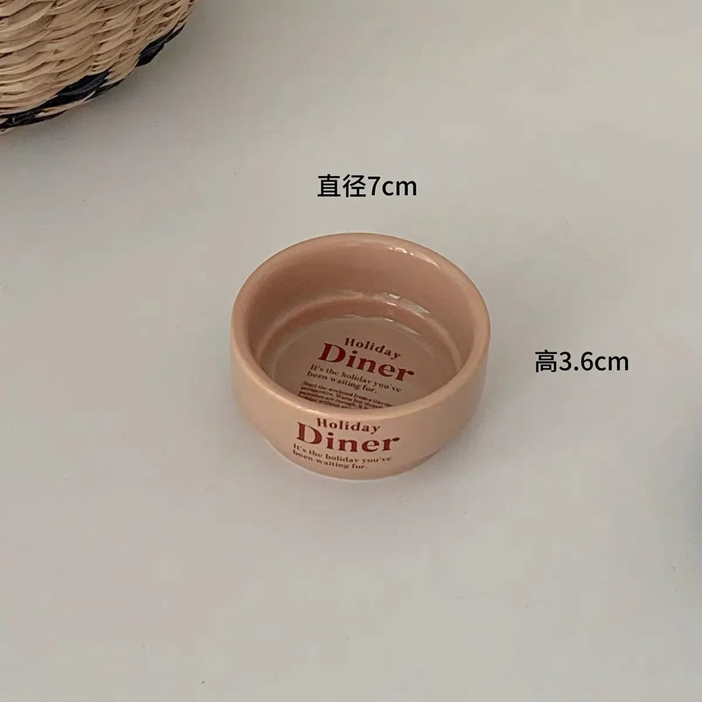 Korean Dishes, Afternoon Tea Utensils Ceramic Plate Home Western Food Round Dinner Plates Tableware High Value Gift ﻿