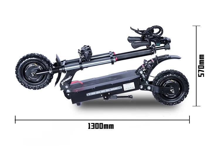 E5B High Speed Electric Scooter 3000W×2 Dual Motor 60V 35Ah Lithium Battery 150KG Load Color LCD Dual Drive Mode