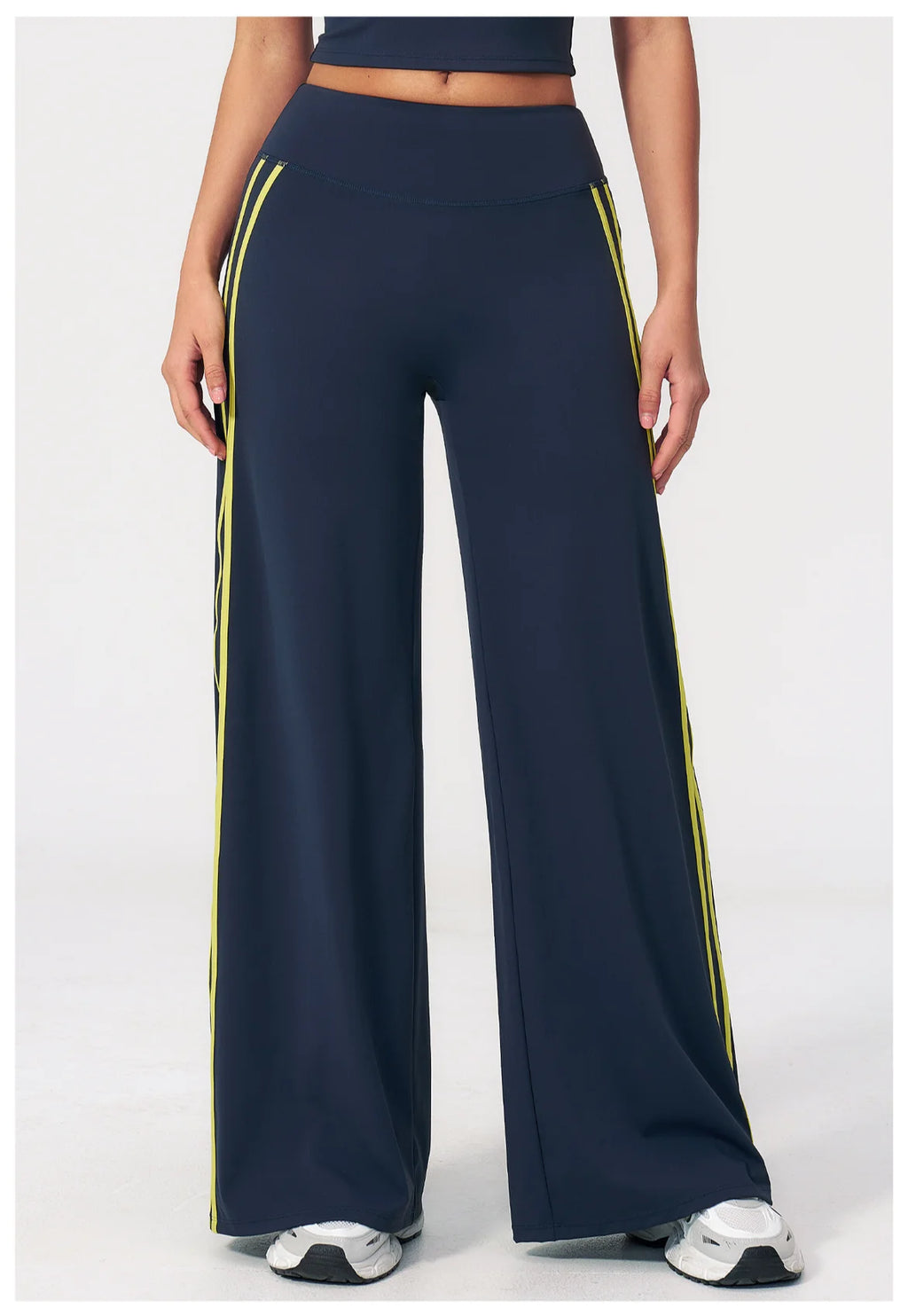 Yoga Pants High Waist Wide Leg Trousers Women Tummy Control Flared Pants Straight Workout Trousers Casual Fitness Bell-bottoms