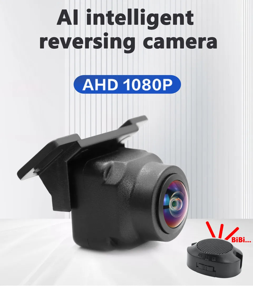 SMARTOUR ADAS AI Recognition AHD 1080P 180 Degree Fisheye Lens Intelligent Car Reversing Camera Sound Reminder Radar Monitoring