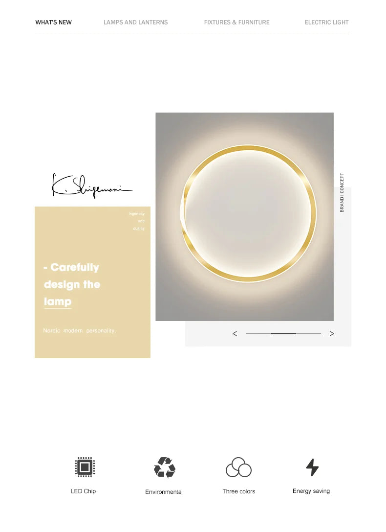 Modern LED Room Decoration Ring Ceiling Light Living Room Bedroom Dining Room Ceiling Lamp Indoor Lighting Decorative Lamps