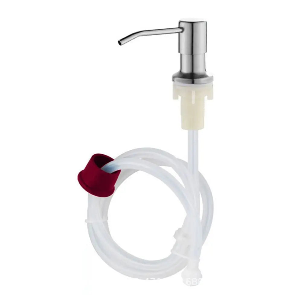 Stainless Steel Soap Dispenser Bathroom Kitchen Sink Mounted No-spill Water Pump Dishwashing Liquid Lotion Dispenser