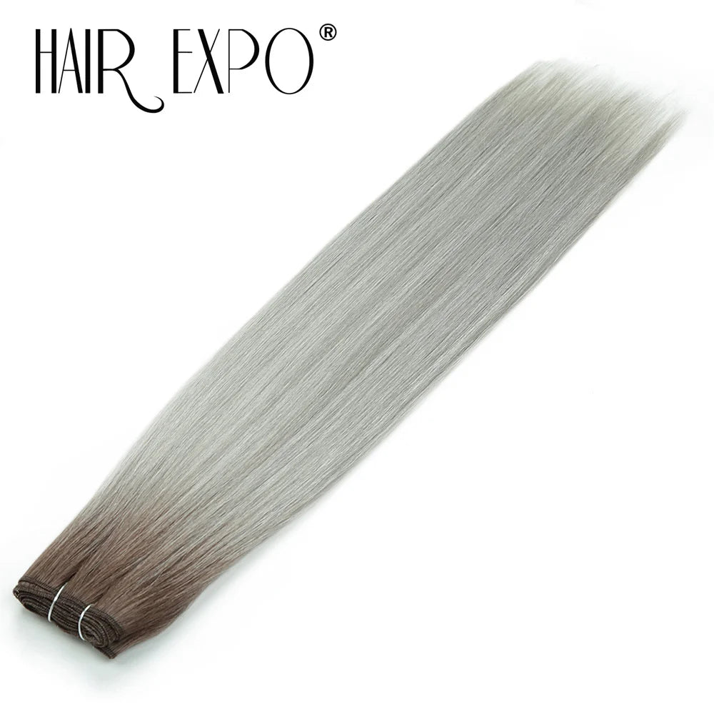 26" Bio Straight Hair Bundles Natural Soft Heat Resistant Fiber Synthetic Fiber Hair Extensions Protein Straight Hair Weave