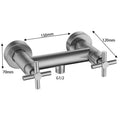 Wall-Mounted Shower Faucet Stainless Steel Bathtub Faucet Cross Handles Dual Control Hot And Cold Water Valve Nozzle Tap G1/2in