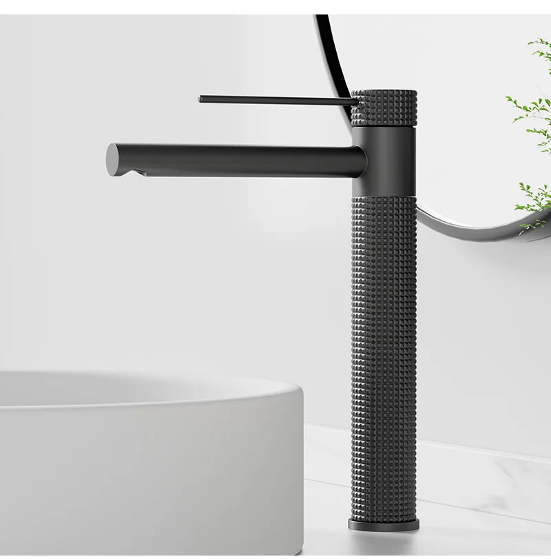 Black Basin Faucet Bathroom Washbasin Water Mixer Tap Hot Cold Water Basin Sink Tap Bathroom Faucet Tap Brushed Gold Faucet