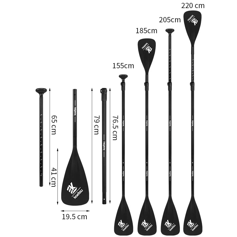 Adjustable SUP Paddle Aluminum Alloy Stand Up Paddle Board Paddle Portable Retractable Paddle Single and Double-ended Paddles
