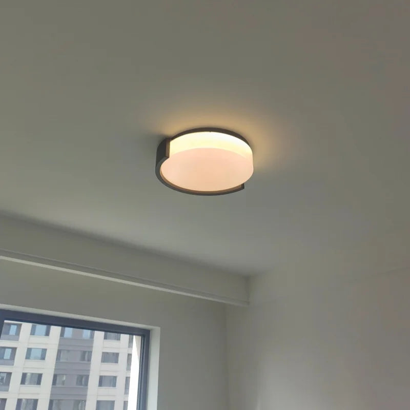Modern Led Minimalist Nordic Black And White Room Main Light Living Room Circular Ceiling Light New Home Appliance Light Fixture