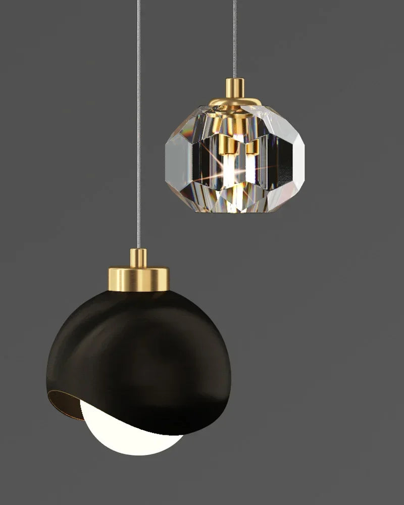 Modern Led Pendant Lights For Bedroom Creative Home Decor Haning Lamp Luxury Dining Room Lighting Gold / Black Crystal Fixtures