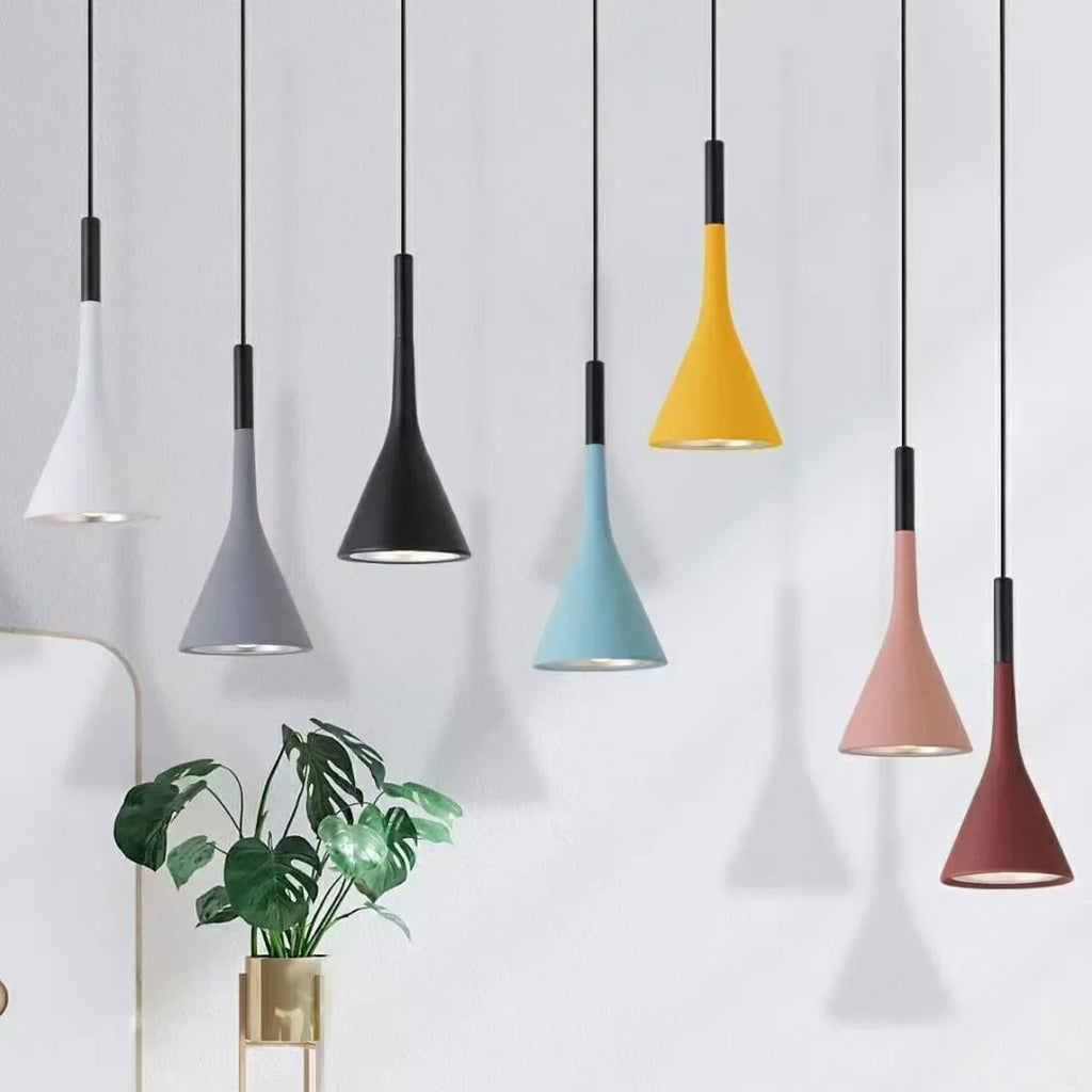 Modern Led Pendant Lights Multicolor E27 for Kitchen Fixtures Indoor Bedroom Dining Room Hanging Lamp Lampshade Home Chandeliers