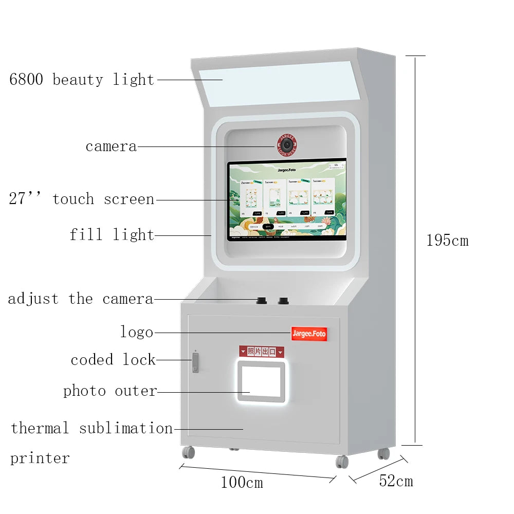 customize Commercial Use Custom Made Photo Booth Automatic Machine Multiple Scene Setup Selfie Photo Booth with Camera
