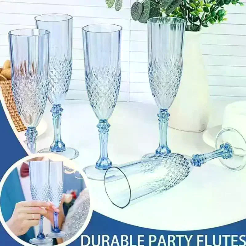 1 Pcs Champagne Goblet High Legged Wine Glasses Cocktail Red Wine Brandy Glasses Drinkware Party Bar Wedding Gift Transparent